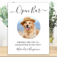 Boda de Perro Abierto Barra Personalizado Foto Beb