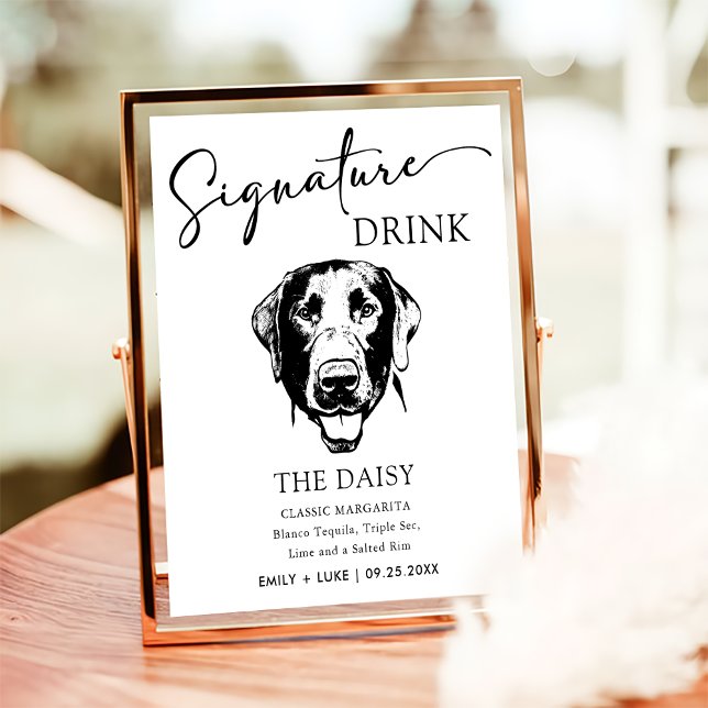 Póster Boda de perro Labrador Rótulo de bebida (Subido por el creador)
