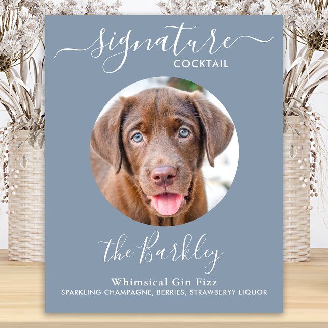 Póster Boda de perro mascota Cóctel de cóctel Dusty Azul (Subido por el creador)