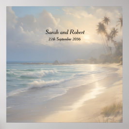 Póster Boda de playa