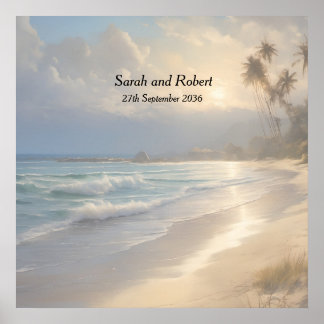 Póster Boda de playa