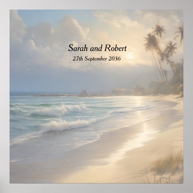 Póster Boda de playa (Frente)