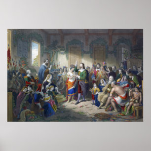 Póster Boda de Pocahontas a Juan Rolfe Henry Brueckner
