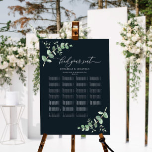 Póster Boda de presupuesto Eucalyptus botánico encuentra 
