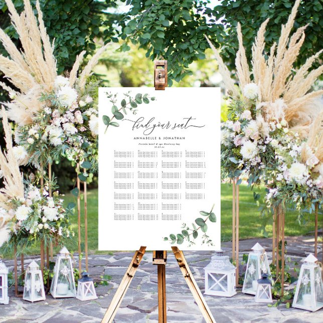 Póster Boda de presupuesto Eucalyptus botánico encuentra  (Subido por el creador)