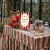Boda de rayas rojas y rosadas “Tarjetas y regalos”