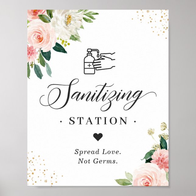 Póster Boda de Rótulo de la estación de sanitización Rubo (Frente)
