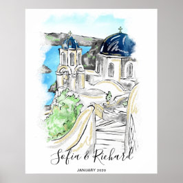 Póster Boda de Santorini, Compromiso, Propuesta