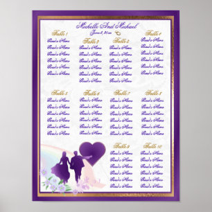 Póster Boda de tamaño ajustable Poster de la tabla de asi