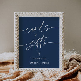 Póster BODA de tarjetas de la marina NEVE y regalos Rótul