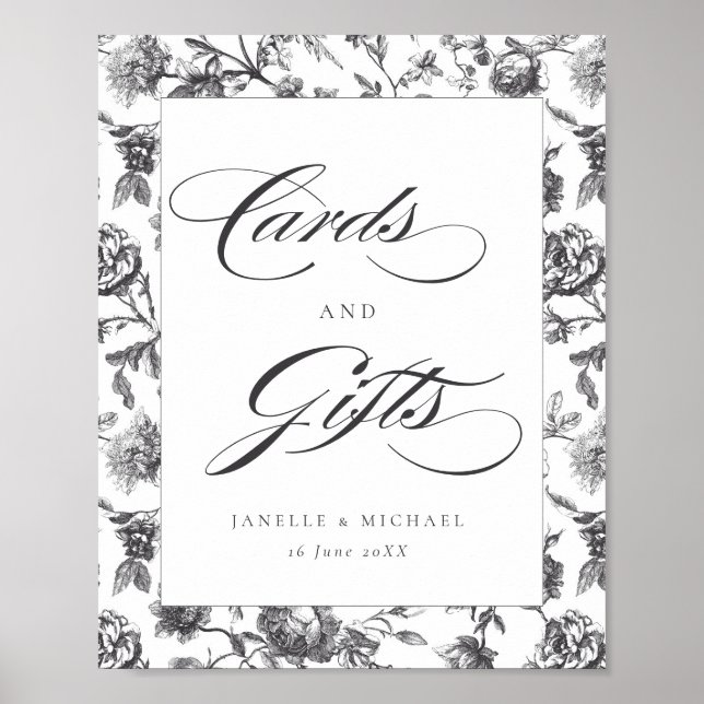 Póster Boda de tarjetas de regalo y tarjetas de regalo de (Frente)