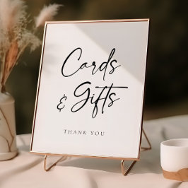 Póster Boda de tarjetas y regalos de guiones modernos
