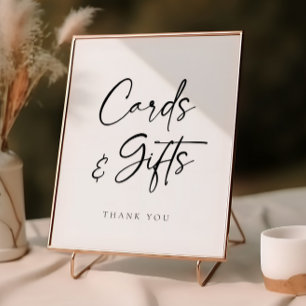 Póster Boda de tarjetas y regalos de guiones modernos