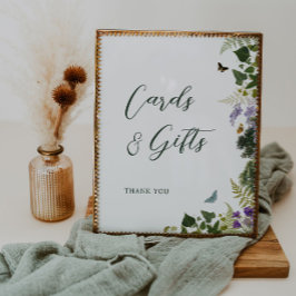 Póster Boda de tarjetas y regalos forestales encantados