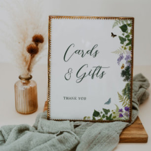 Póster Boda de tarjetas y regalos forestales encantados