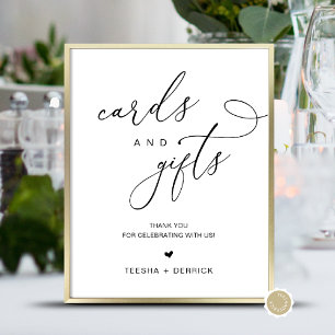 Póster Boda de tarjetas y regalos Minimalistas modernos