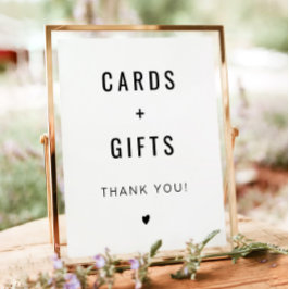 Póster Boda de tarjetas y regalos Minimalistas modernos Z