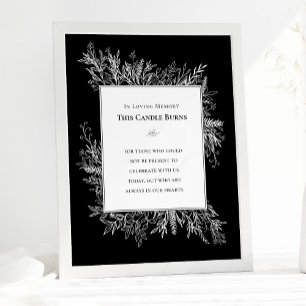 Póster Boda de verde blanco y negro esta vela se quema