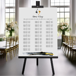 Póster Boda de Watercolor Koi Fish