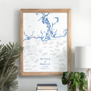 Póster Boda de Westbrook Poster del Libro de Invitados de