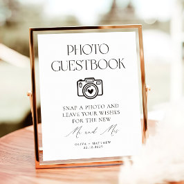 Póster Boda del libro de invitados fotográficos