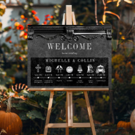 Póster Boda del orden gótico negro de eventos