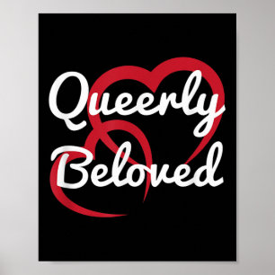 Póster Boda Del Orgullo Lgbt Queerly Amado Compromiso Bri