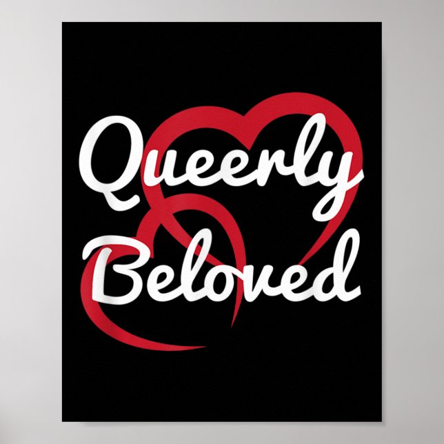 Póster Boda Del Orgullo Lgbt Queerly Amado Compromiso Bri (Frente)