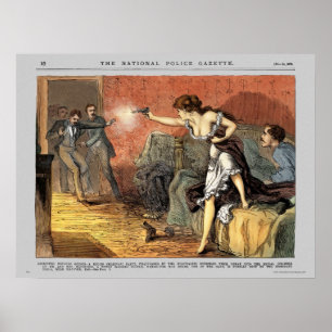 Póster Boda del poster de la gaceta de la policía (color)