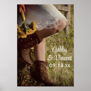 Póster Boda del Rancho del País de las Vaqueras y los Sun