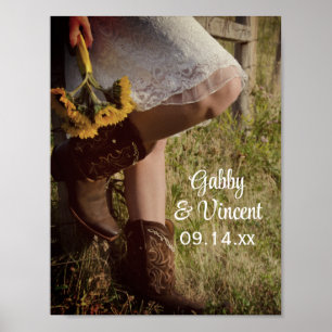 Póster Boda del Rancho del País de las Vaqueras y los Sun