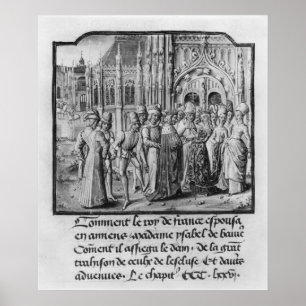 Póster Boda del rey de Charles VI de Francia