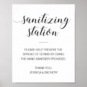 Póster Boda del Sanitizer Hand Sanitizer de la estación d