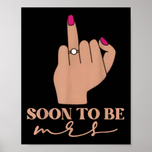 Póster Boda divertida pronto a ser Sra. Fiesta de soltera