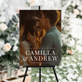 Póster Boda elegante con foto moderna