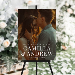 Póster Boda elegante con foto moderna