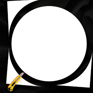 Póster Boda en blanco de plantilla circular de 24"