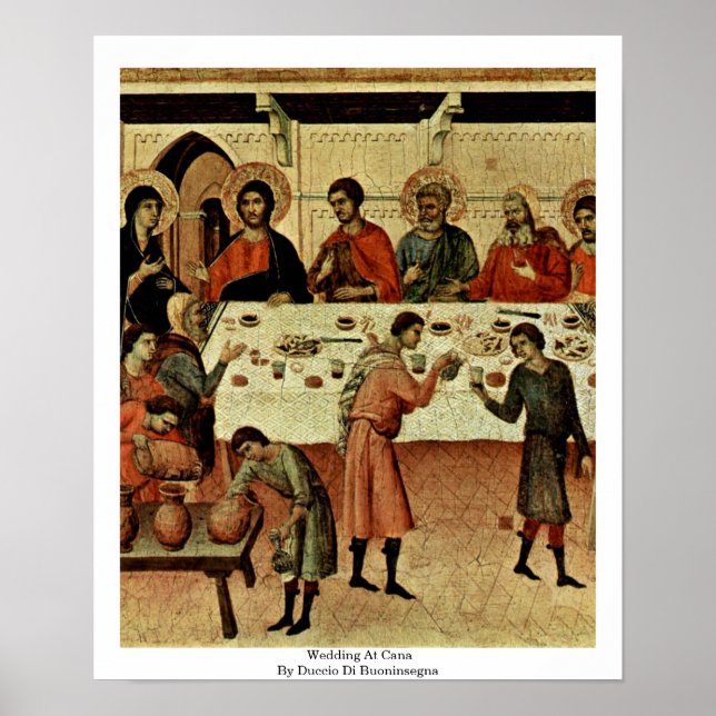 Póster Boda En Cana Por Duccio Di Buoninsegna (Frente)