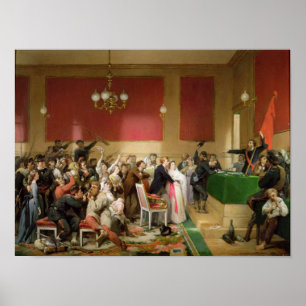 Póster Boda en el municipio de París de 1871
