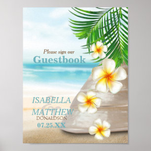 Póster Boda en la playa