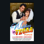 Póster Boda en Las Vegas - Plantilla de fotografía de Pos<br><div class="desc">BODA EN VEGAS — Diseño divertido y de buen corazón en el espíritu de una comedia romántica. Crea tus propios posters de películas bodas de keepsake personalizados. Añade tu foto favorita y ve los resultados sorprendentes al instante. Ingresa tu texto para los créditos — padres de la novia y el...</div>