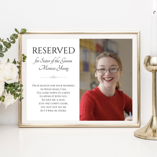 Póster Boda en memoria de la hermana de Groom In Heaven (Subido por el creador)