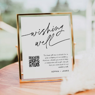 Póster BODA EVERLEIGH Deseando Rótulo de código QR
