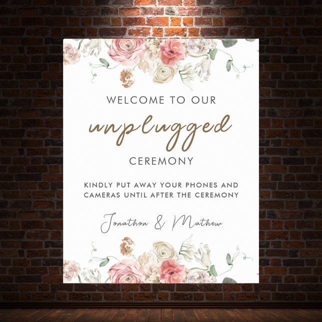 Póster Boda floral acuarela de verano (Summer Garden Watercolour Floral Wedding Poster
)