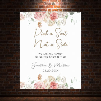 Póster Boda floral acuarela de verano