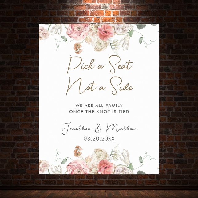 Póster Boda floral acuarela de verano (Summer Garden Watercolour Floral Wedding Poster
)