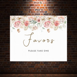 Póster Boda floral acuarela de verano