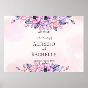 Póster Boda floral de jardín de verano