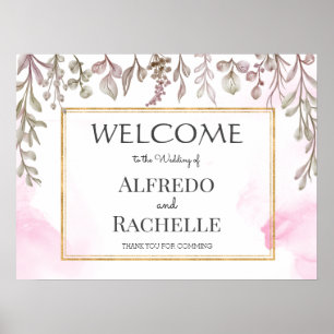 Póster Boda floral de jardín de verano