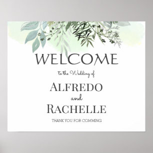 Póster Boda floral de jardín de verano